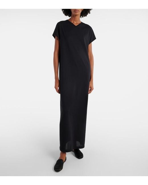 Khaite Black Monroe Satin Loafers