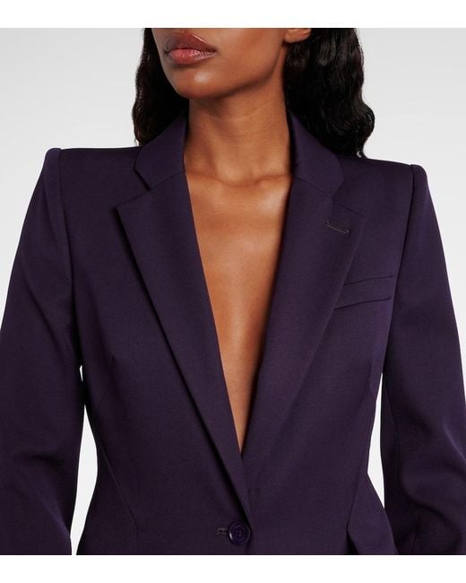 Alexander McQueen Blue Wool Blazer