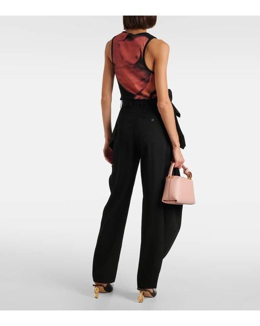 J.W. Anderson Blue High-Rise-Hose Aus Wolle
