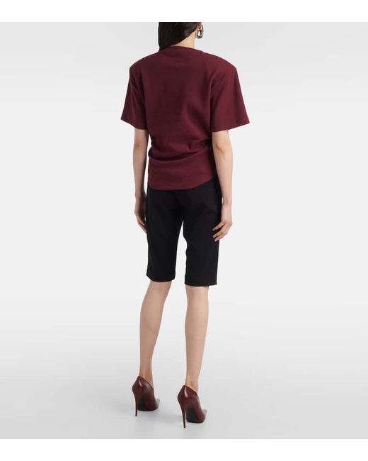 Camiseta De Jersey De Mezcla De Algodon Magda Butrym de color Red