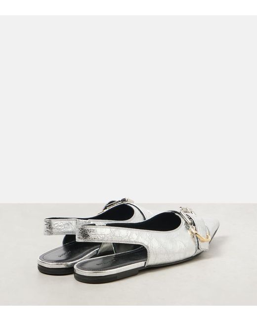 Ballerine slingback Voyou in pelle di Givenchy in White
