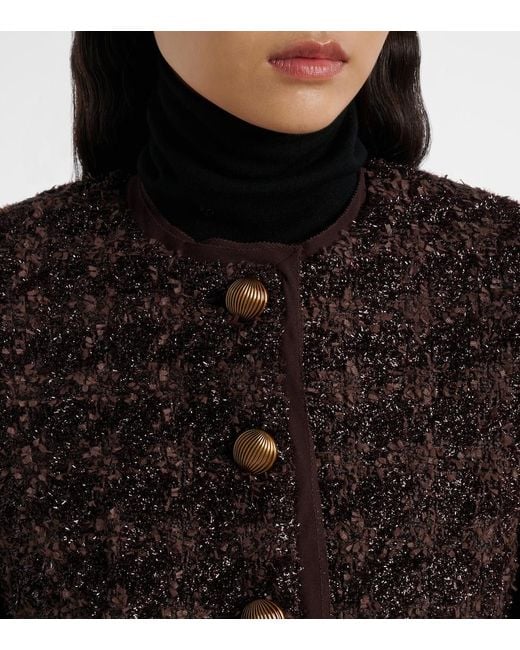 Veronica Beard Black Audrina Metallic Tweed Jacket