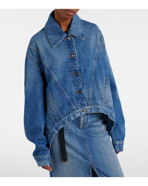 Givenchy Blue Deconstructed Oversized Denim Jacket