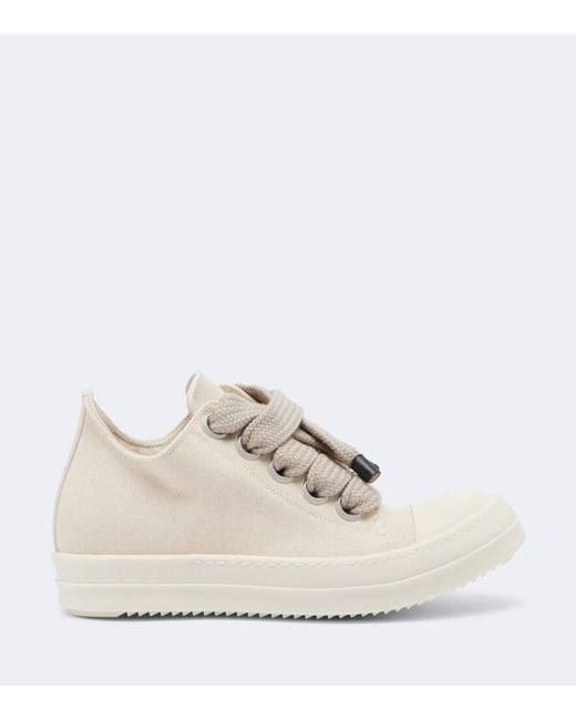Rick Owens White Drkshdw Jumbolace Denim Sneakers
