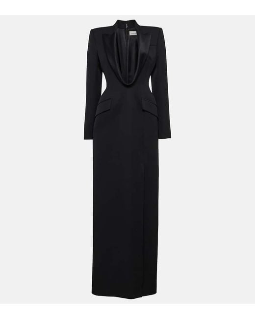 McQueen Long Jacket Dress in Black | Lyst