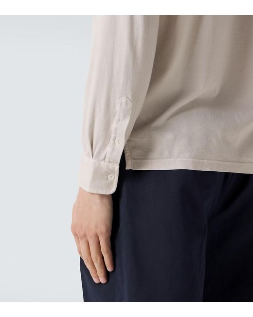 Fedeli Natural Cotton Jersey Shirt for men