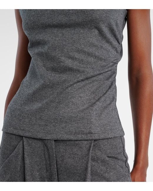 Veronica Beard Gray Mylie Draped Top