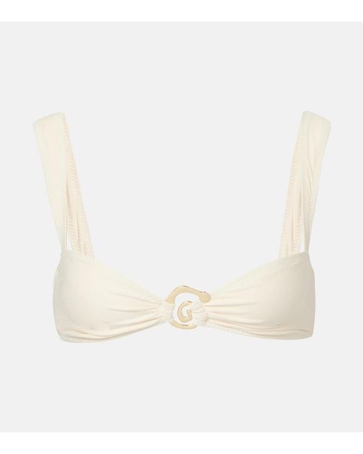 SAME White Spiral Bikini Top