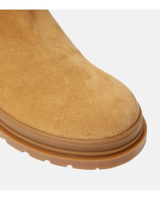 Bogner Natural St. Moritz Leather And Shearling Ankle Boots