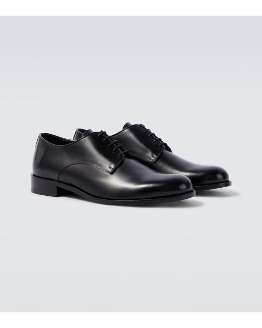 Zapatos Derby De Piel Giorgio Armani de hombre de color Black