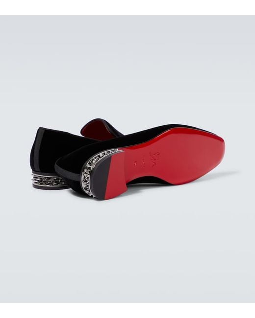 Mocasines Dandyrocks De Terciopelo Christian Louboutin de hombre de color Black