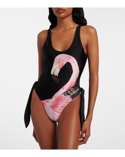 Chloé Black Printed Swimsuit