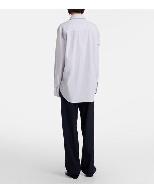 The Row Blue Mune Wool Straight Pants