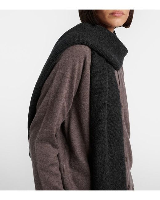 The Row Black Neki Cashmere Scarf