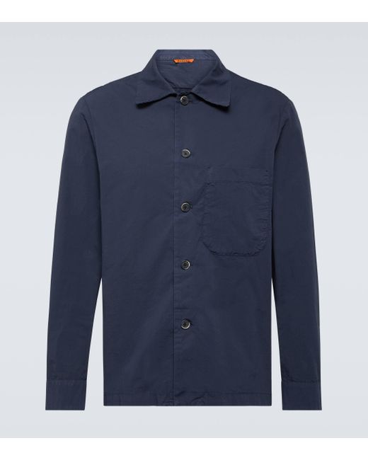 Barena Blue Cedrone Cotton-blend Overshirt for men