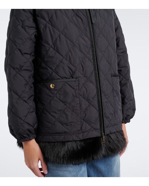 Moncler Black Chaleureux Convertible Quilted Down Jacket