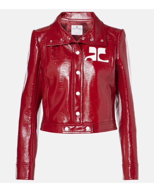 Courreges Red Reedition Vinyl Jacket