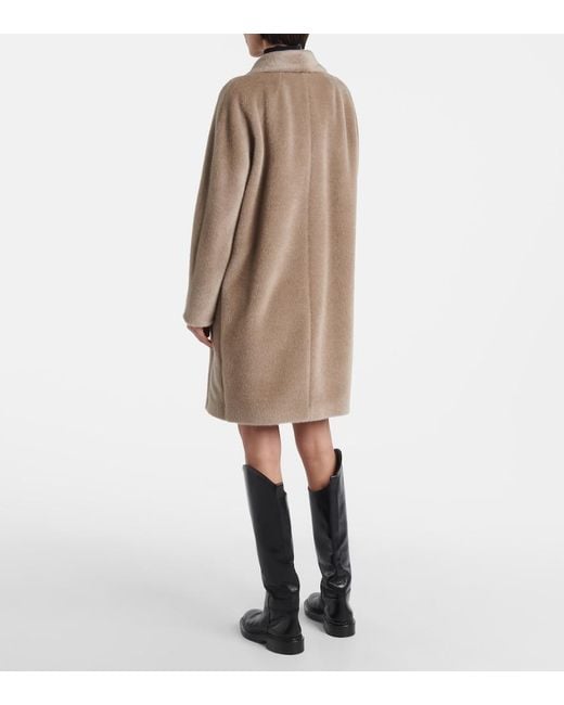 Max Mara Natural Roseto Alpaca And Wool Coat