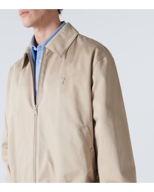 AMI Natural Cotton-blend Blouson Jacket for men