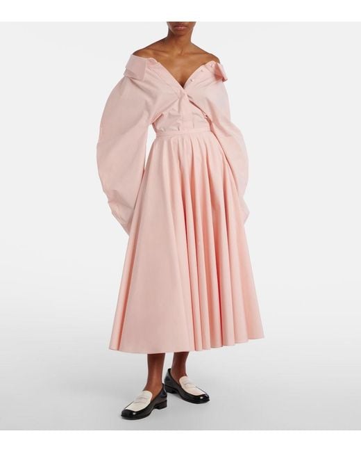 Givenchy Pink Cotton Midi Skirt