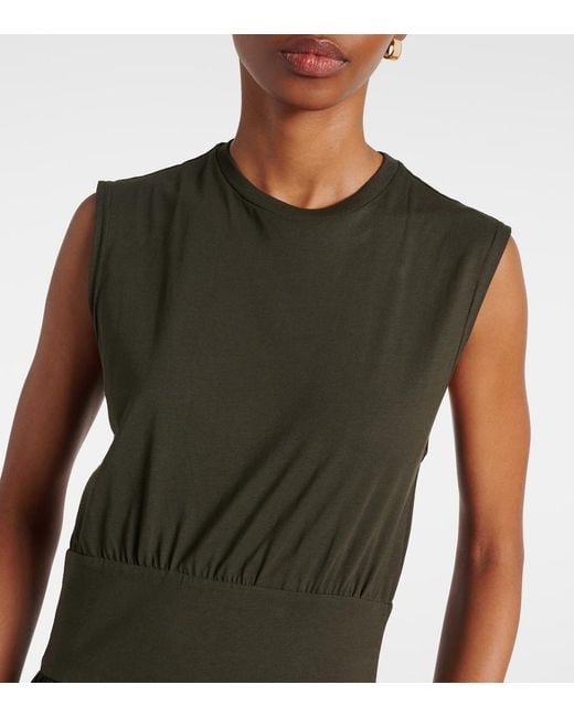 Totême Black Cotton Jersey Maxi Dress