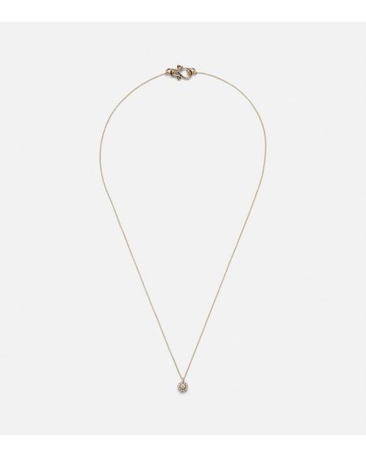 Sophie Bille Brahe White Soleil Simple 18Kt Necklace With Diamonds