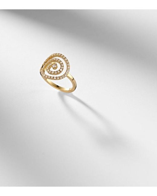 Ileana Makri White Spira 18Kt Ring With Diamonds
