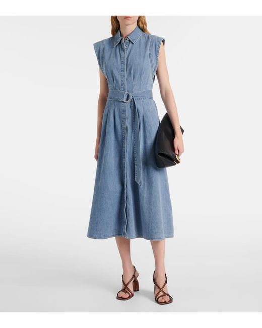 Veronica Beard Blue Fuller Denim Midi Dress