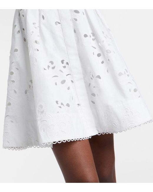 Rebecca Vallance White Artesan Broderie Anglaise Shirt Dress