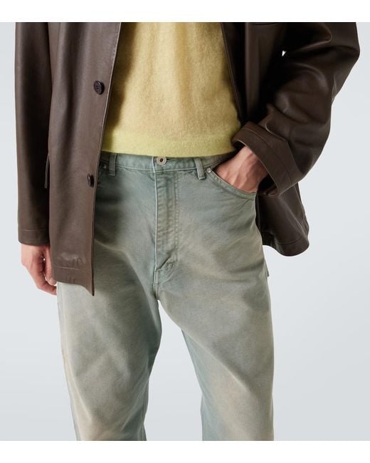 Pantaloni Regular di Auralee in Green da Uomo