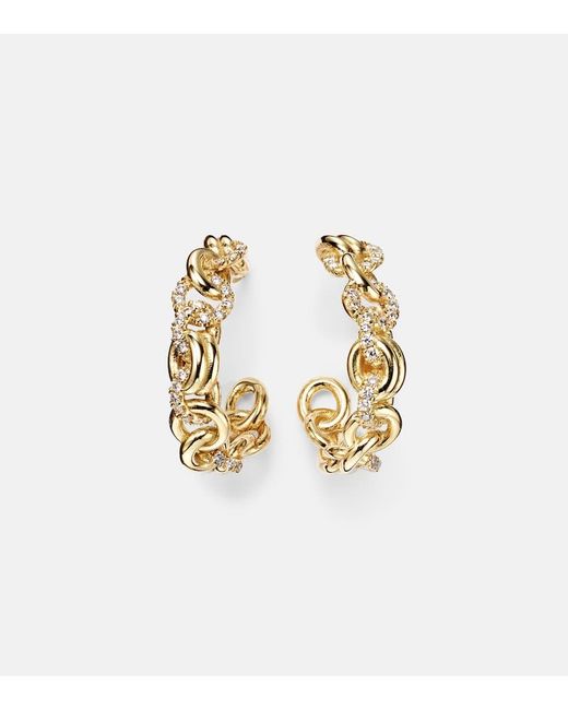 Spinelli Kilcollin Metallic Ohrringe Fused Serpens Aus 18Kt Gelbgold Mit Diamanten