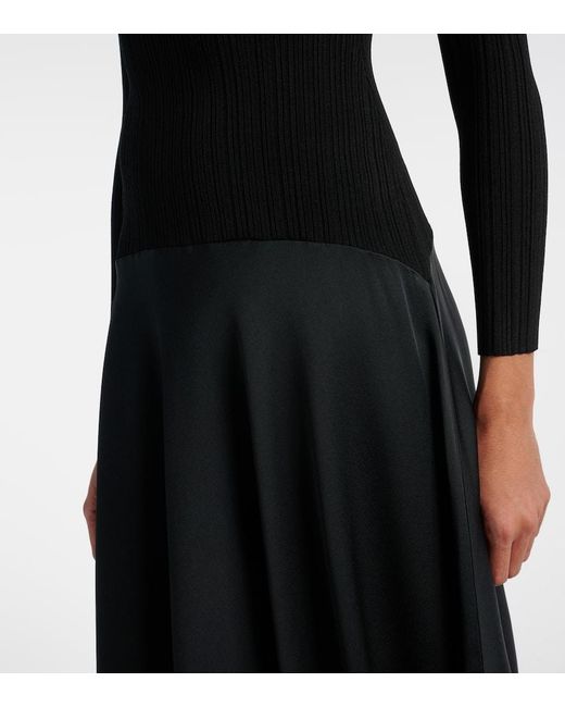 Abito Midi Vaughn Con Raso di Veronica Beard in Black