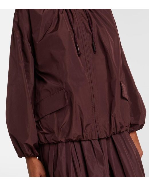 Max Mara Purple Taffeta Bomber Jacket