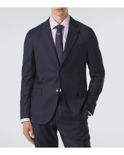 Lardini Blue Virgin Wool Suit for men
