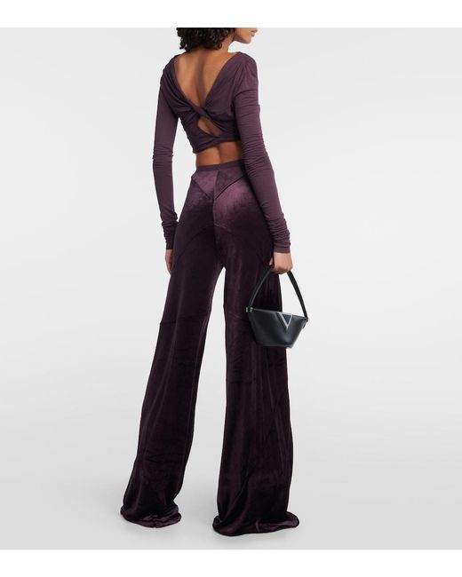 Rick Owens Blue Velvet Pants