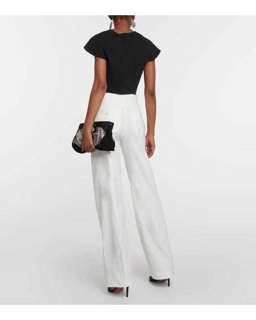 Isabel Marant White Scarly Wide-Leg Pants