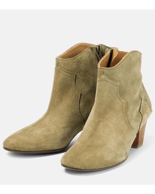 Isabel Marant Green Dicker Suede Bootie