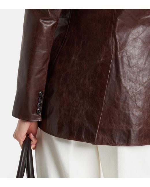 Polo Ralph Lauren Brown Leather Blazer