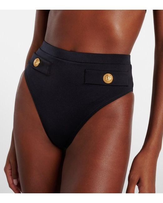 Balmain Black Embellished Bikini