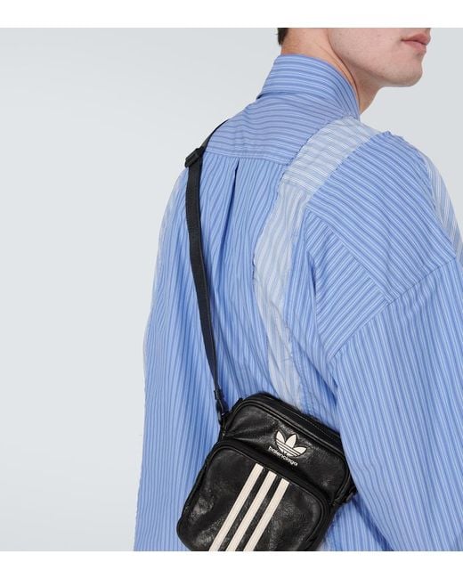 Balenciaga X Adidas Leather Crossbody Bag in White for Men | Lyst