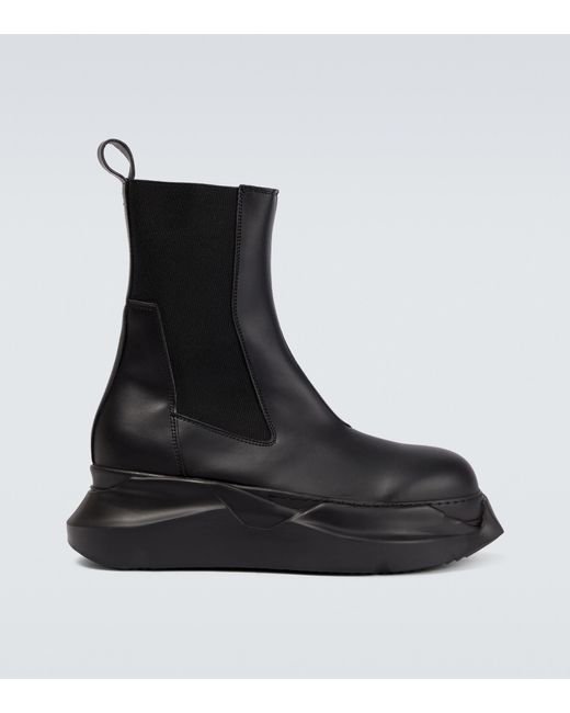 Rick Owens DRKSHDW Beatle Abstract Faux Leather Boots in Black for Men ...