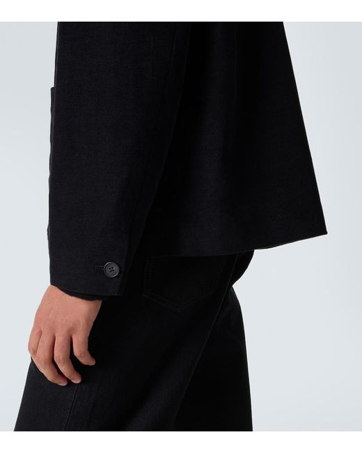 The Row Black Kian Cotton Jacket for men