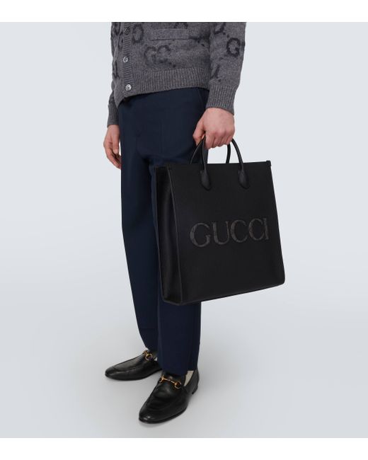 Cabas Medium en cuir Gucci pour homme en coloris Black