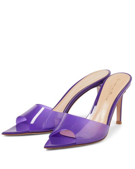 Gianvito Rossi Elle 85 Pvc And Leather Sandals in Purple | Lyst