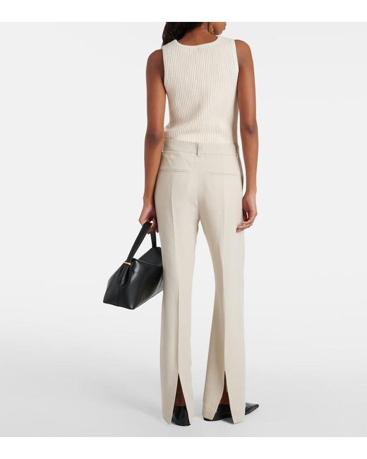 Totême White Straight Pants