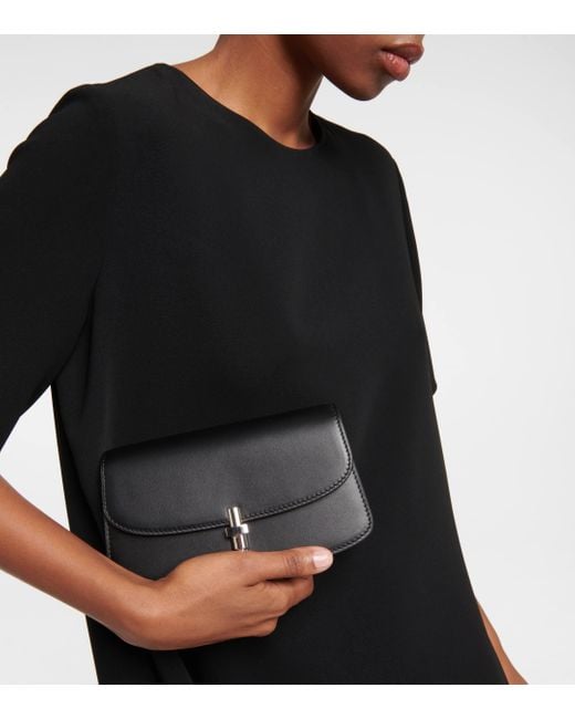 The Row Black Sofia Leather Shoulder Bag