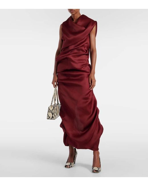 Gonna Lunga Olula di Khaite in Red