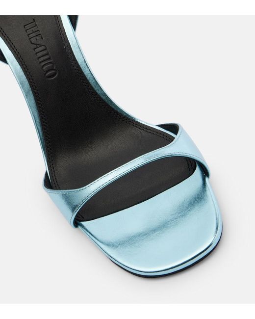 The Attico Blue Ora 95 Leather Slingback Sandals