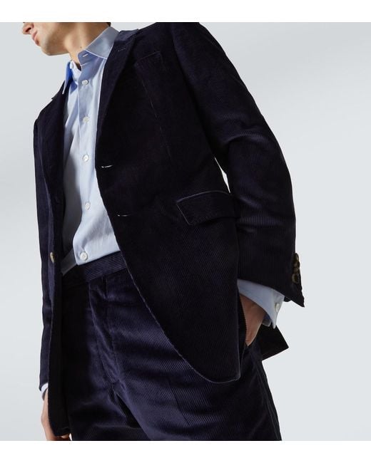 Gabriela Hearst Blue Cotton Corduroy Blazer for men