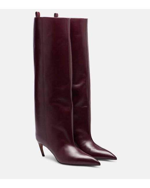 Botas Altas Lea 90 De Piel The Attico de color Purple